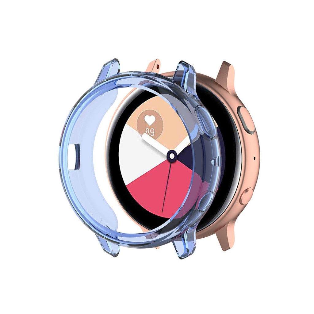 Samsung Galaxy Watch Active 2 - 40mm Holdbar Silikone Bumper  - Blå#serie_5
