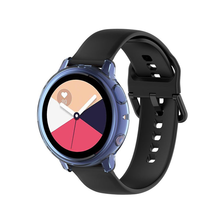 Samsung Galaxy Watch Active 2 - 40mm Holdbar Silikone Bumper  - Blå#serie_5