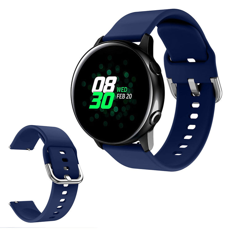  Samsung Galaxy Watch Active 2 - 40mm / Samsung Galaxy Watch Active Silikone Rem - Blå#serie_8