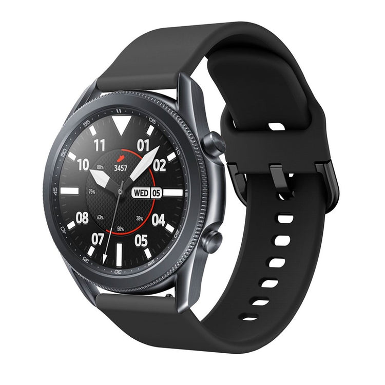 Vildt elegant Samsung Galaxy Watch 3 (45mm) Silikone Rem - Sort#serie_1