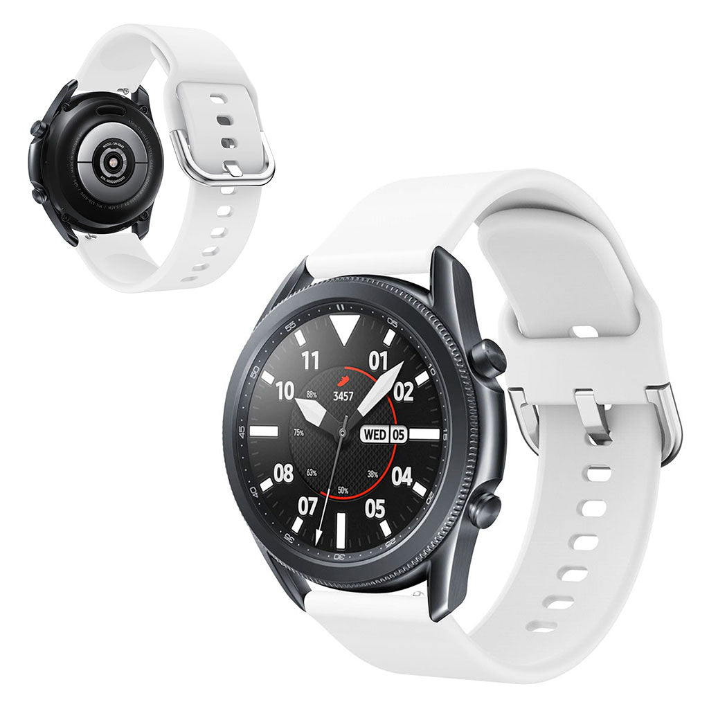 Vildt elegant Samsung Galaxy Watch 3 (45mm) Silikone Rem - Hvid#serie_2