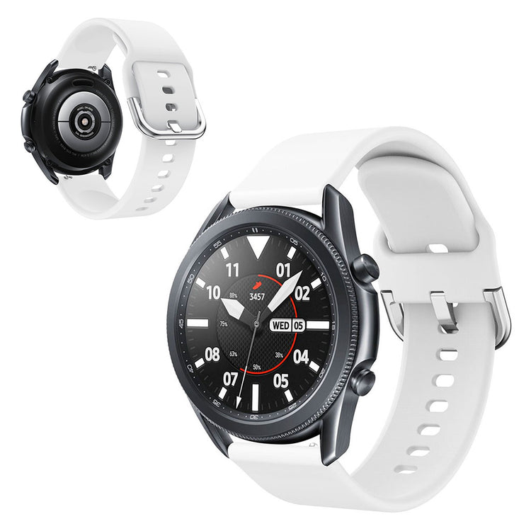 Vildt elegant Samsung Galaxy Watch 3 (45mm) Silikone Rem - Hvid#serie_2