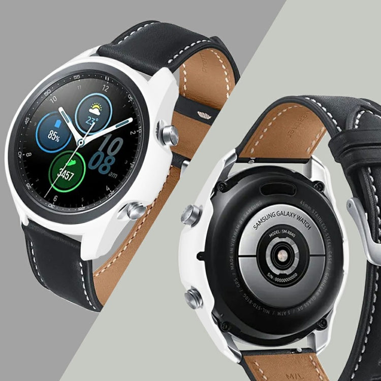 Samsung Galaxy Watch 3 (45mm) Holdbar Silikone Bumper  - Hvid#serie_2