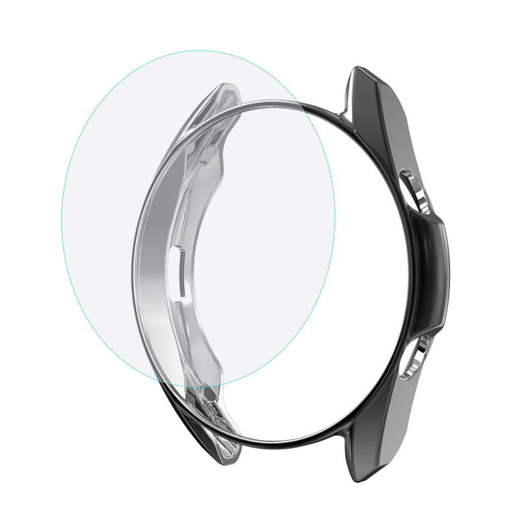 Meget Flot Samsung Galaxy Watch 3 (45mm) Cover med Skærmbeskytter i Plastik og Hærdet Glas - Sølv#serie_1