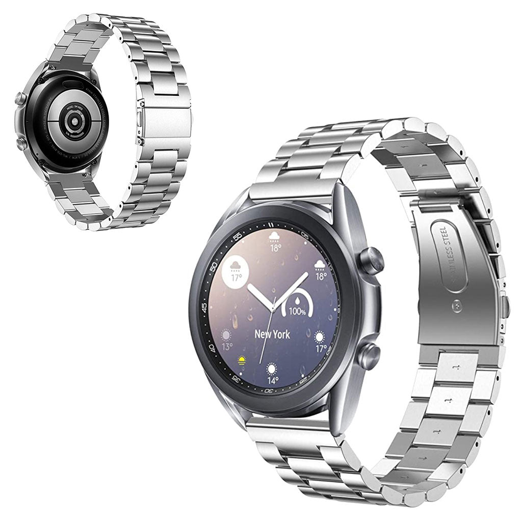 Meget flot Samsung Galaxy Watch 3 (45mm) Metal Rem - Sølv#serie_1