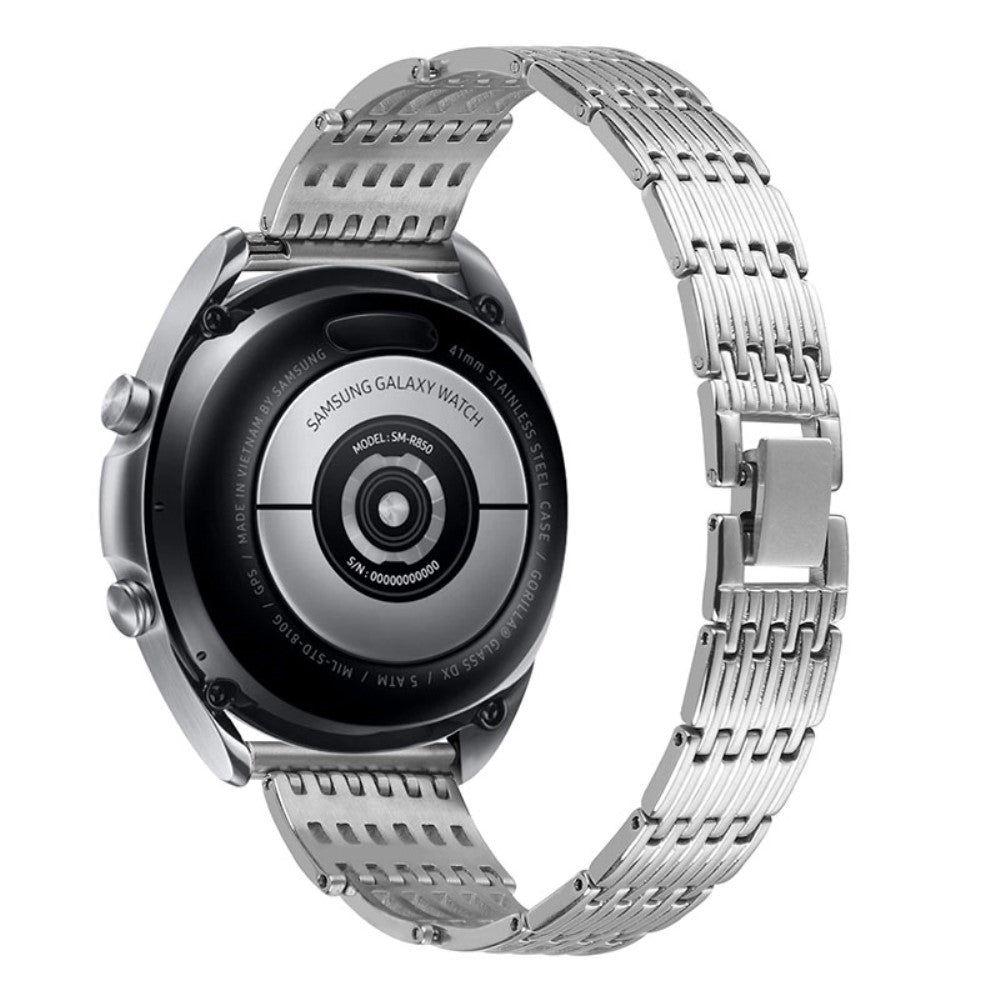  Samsung Galaxy Watch 3 (45mm) / Samsung Galaxy Watch (46mm) Metal og Rhinsten Rem - Sølv#serie_2