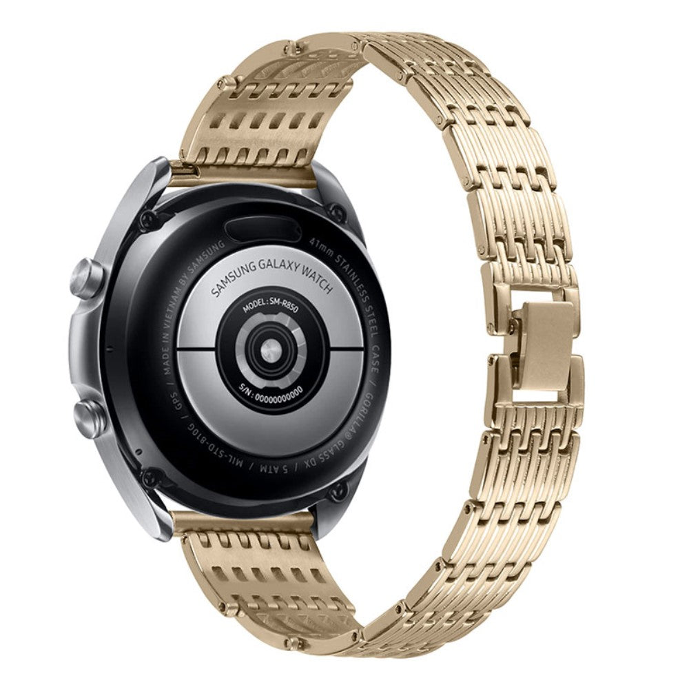  Samsung Galaxy Watch 3 (45mm) / Samsung Galaxy Watch (46mm) Metal og Rhinsten Rem - Brun#serie_4