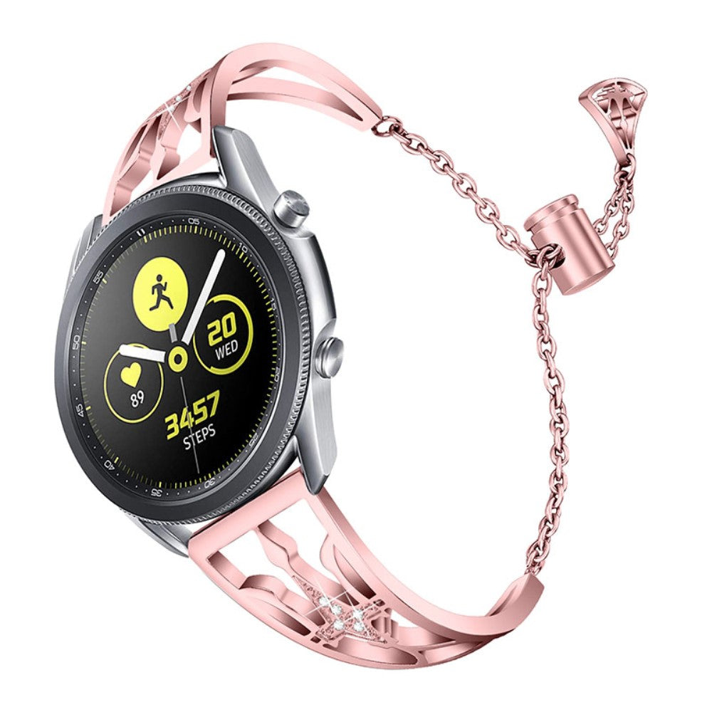  Samsung Galaxy Watch 3 (45mm) / Samsung Galaxy Watch (46mm) Metal og Rhinsten Rem - Pink#serie_2