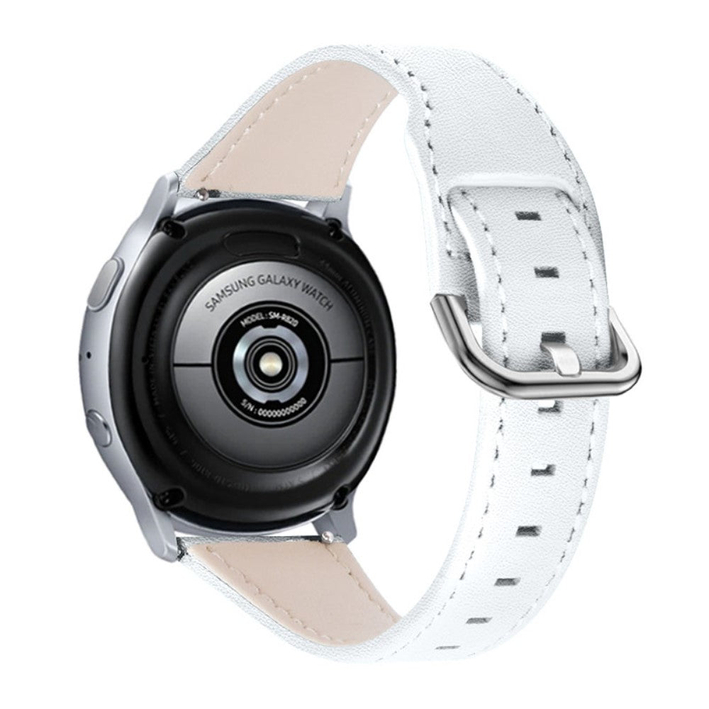  Samsung Galaxy Watch 3 (45mm) / Samsung Galaxy Watch (46mm) Ægte læder Rem - Hvid#serie_6