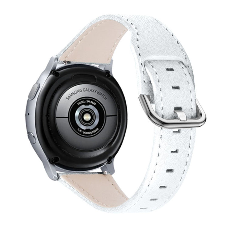  Samsung Galaxy Watch 3 (45mm) / Samsung Galaxy Watch (46mm) Ægte læder Rem - Hvid#serie_6