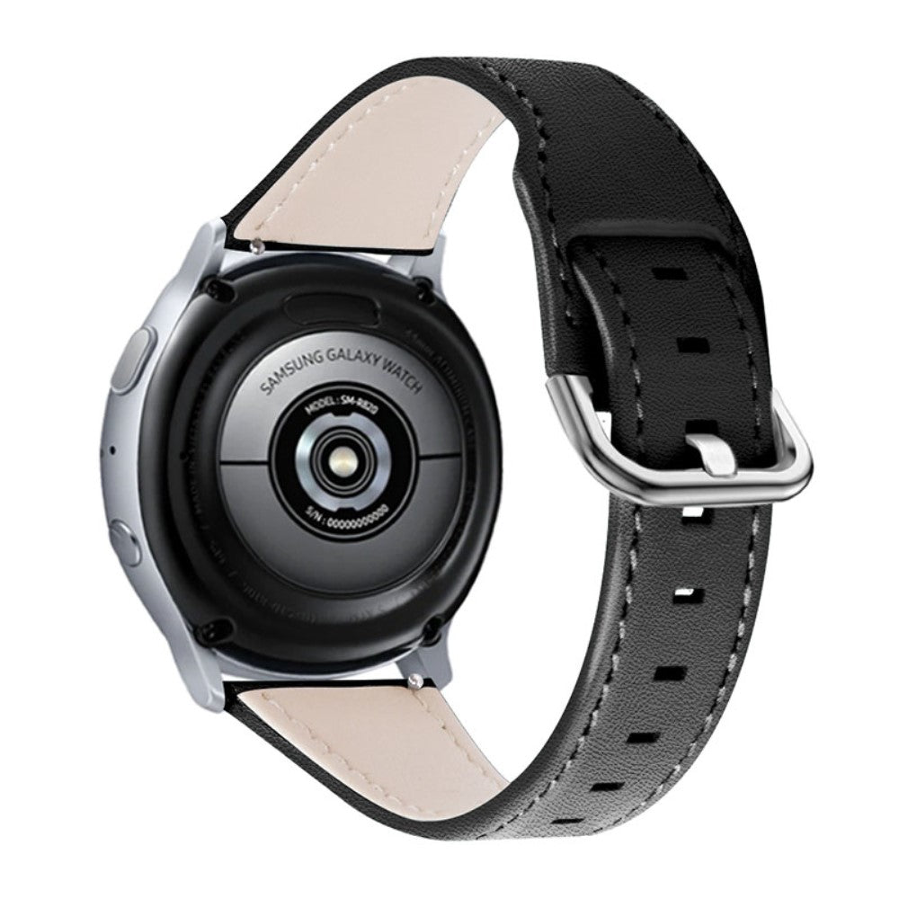  Samsung Galaxy Watch 3 (45mm) / Samsung Galaxy Watch (46mm) Ægte læder Rem - Sort#serie_7