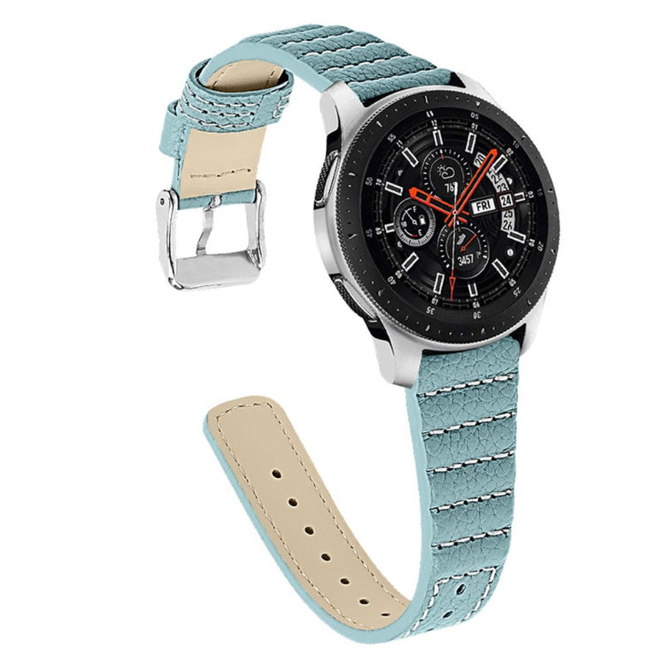  Samsung Galaxy Watch 3 (45mm) / Samsung Galaxy Watch (46mm) Ægte læder Rem - Blå#serie_2