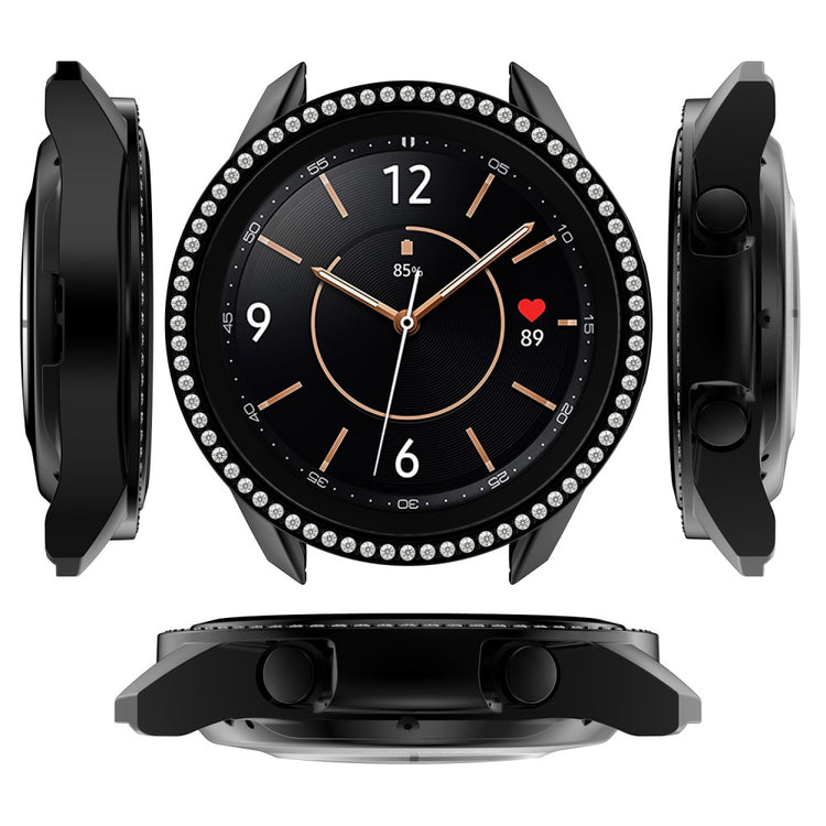 Samsung Galaxy Watch 3 (45mm)  Plastik og Rhinsten Bumper  - Sort#serie_3