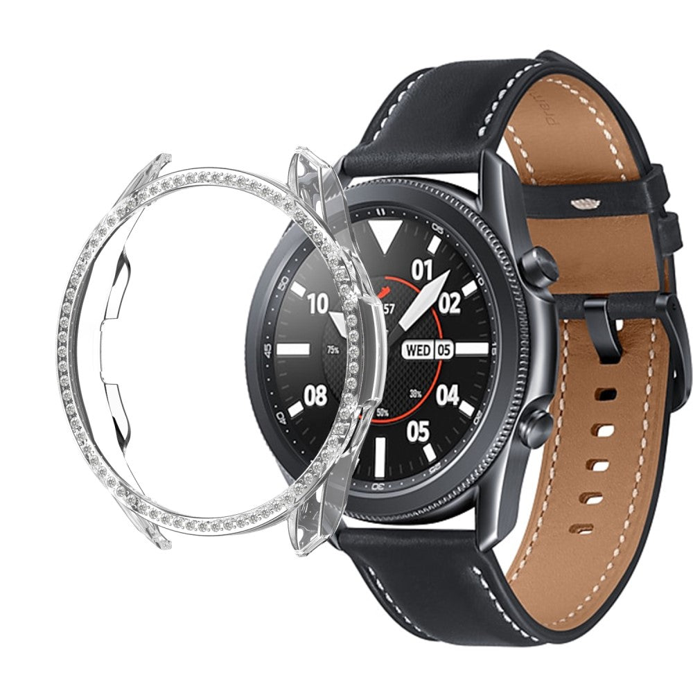 Samsung Galaxy Watch 3 (45mm)  Plastik og Rhinsten Bumper  - Gennemsigtig#serie_9