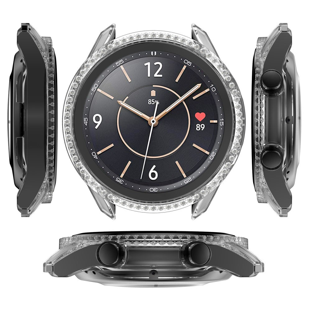 Samsung Galaxy Watch 3 (45mm)  Plastik og Rhinsten Bumper  - Gennemsigtig#serie_9