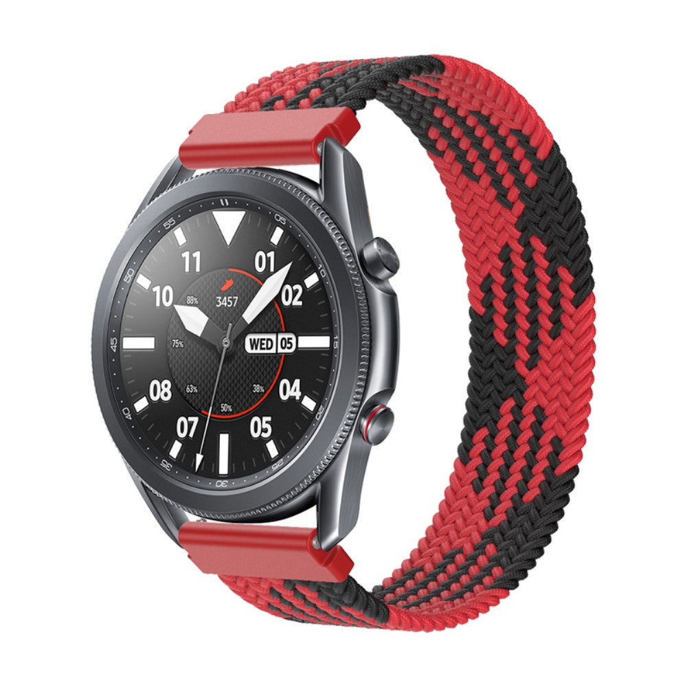 Rigtigt skøn Samsung Galaxy Watch 3 (45mm) Nylon Rem - Rød#serie_11