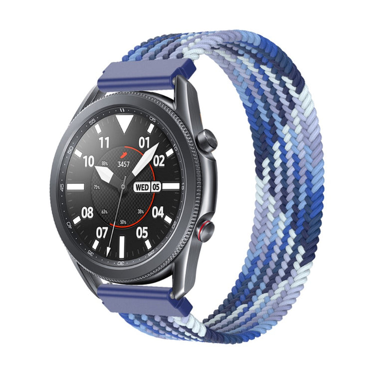 Rigtigt fantastisk Samsung Galaxy Watch 3 (45mm) Nylon Rem - Størrelse: L - Blå#serie_10