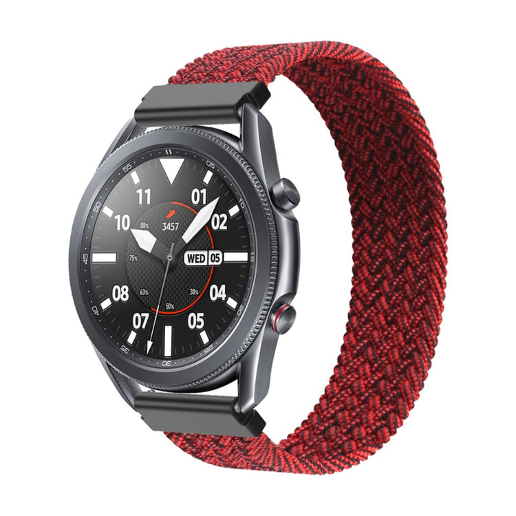 Rigtigt fantastisk Samsung Galaxy Watch 3 (45mm) Nylon Rem - Størrelse: L - Rød#serie_11
