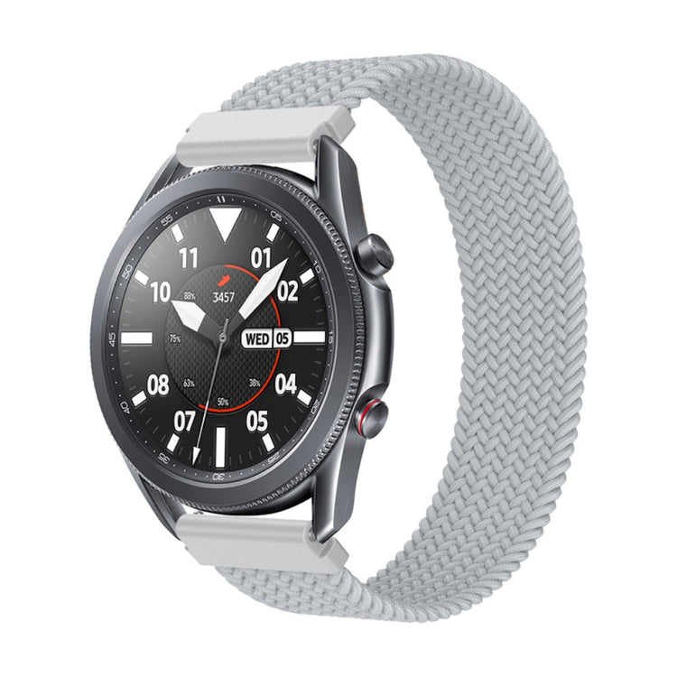 Rigtigt fantastisk Samsung Galaxy Watch 3 (45mm) Nylon Rem - Størrelse: L - Hvid#serie_15
