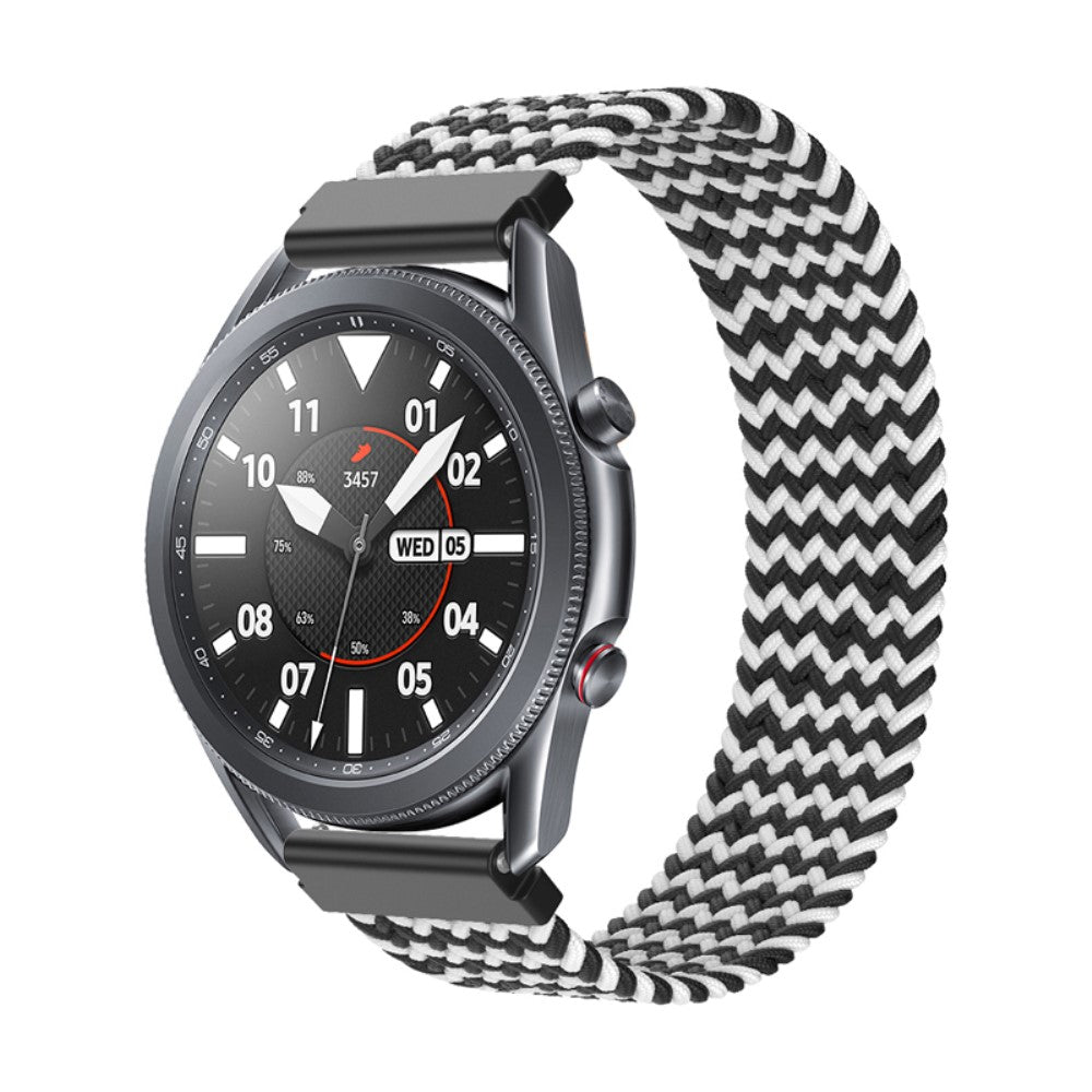 Rigtigt fantastisk Samsung Galaxy Watch 3 (45mm) Nylon Rem - Størrelse: L - Hvid#serie_2