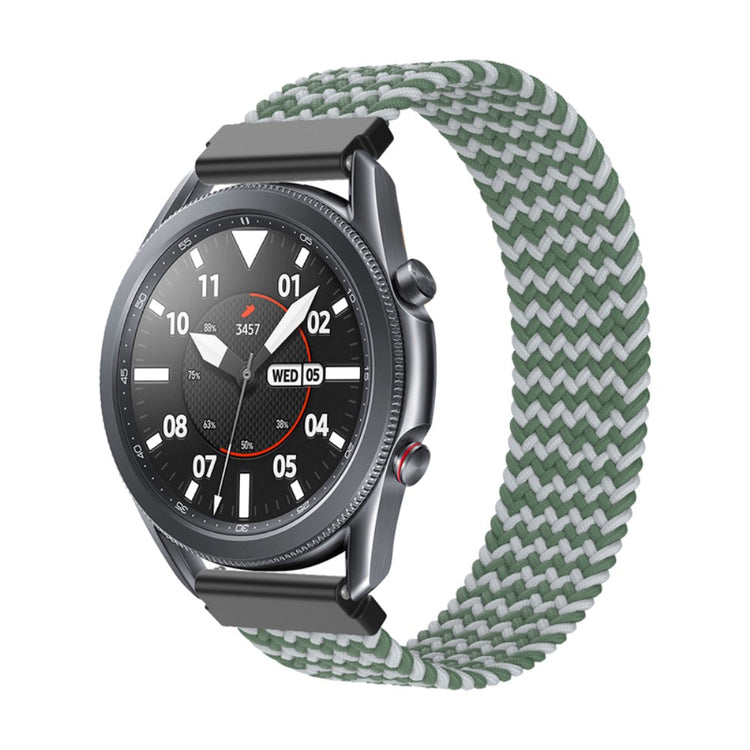 Rigtigt fantastisk Samsung Galaxy Watch 3 (45mm) Nylon Rem - Størrelse: L - Grøn#serie_3