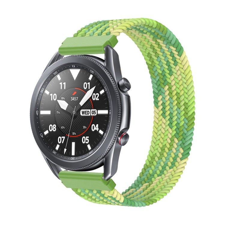 Rigtigt fantastisk Samsung Galaxy Watch 3 (45mm) Nylon Rem - Størrelse: L - Grøn#serie_8