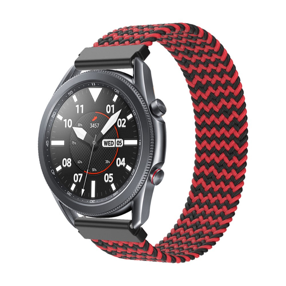 Vildt fint Samsung Galaxy Watch 3 (45mm) Nylon Rem - Størrelse: M - Rød#serie_1