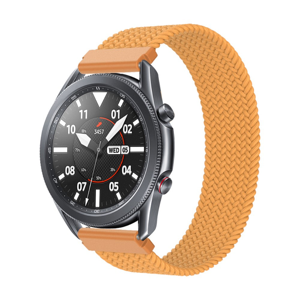 Vildt fint Samsung Galaxy Watch 3 (45mm) Nylon Rem - Størrelse: M - Gul#serie_20