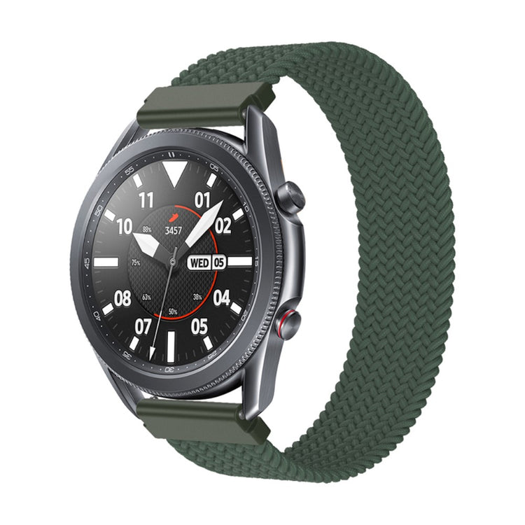 Fed Samsung Galaxy Watch 3 (45mm) Nylon Rem - Størrelse: M - Grøn#serie_5