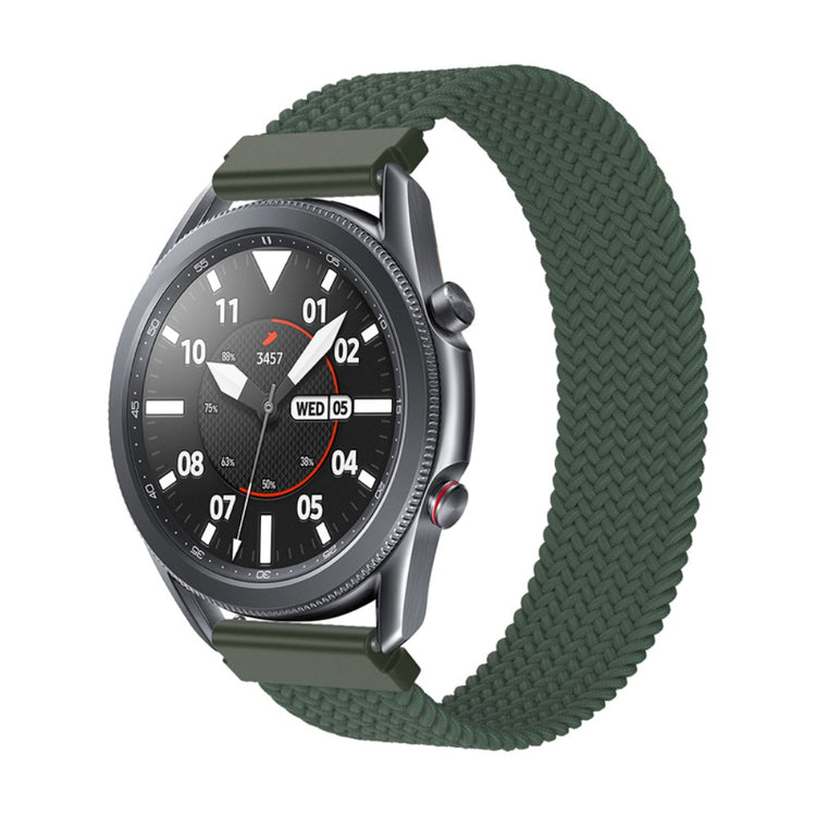 Rigtigt fantastisk Samsung Galaxy Watch 3 (45mm) Nylon Rem - Størrelse: S - Grøn#serie_5