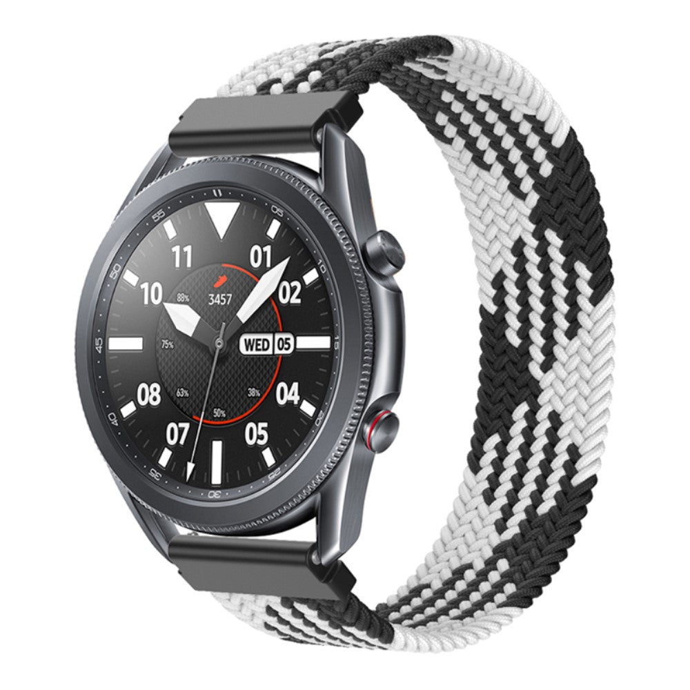 Super kønt Samsung Galaxy Watch 3 (45mm) Nylon Rem - Størrelse: XS - Hvid#serie_10