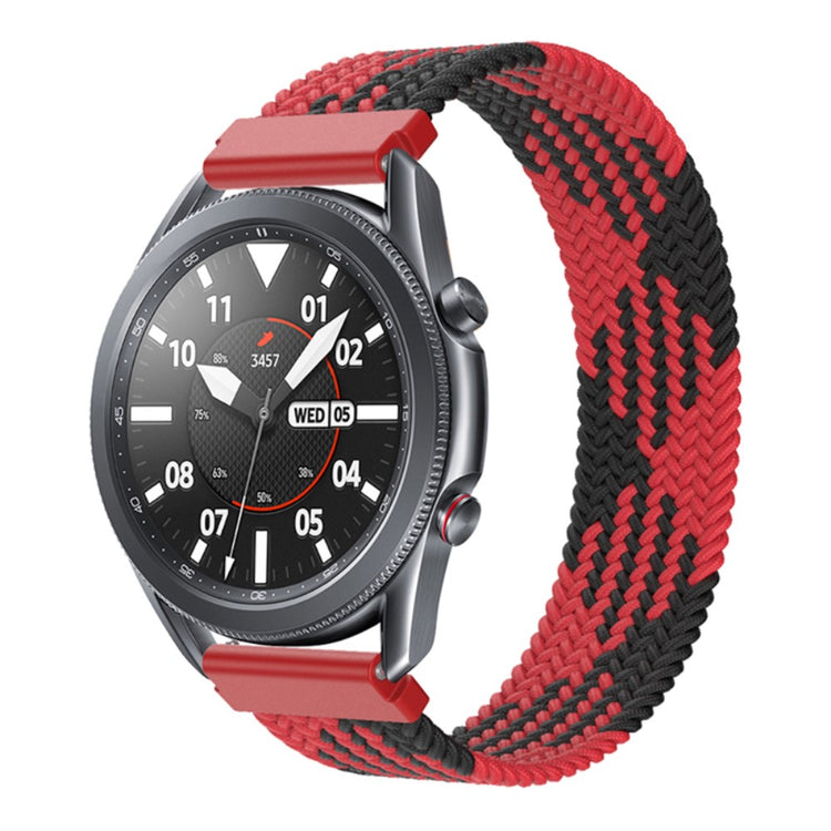 Super kønt Samsung Galaxy Watch 3 (45mm) Nylon Rem - Størrelse: XS - Rød#serie_11
