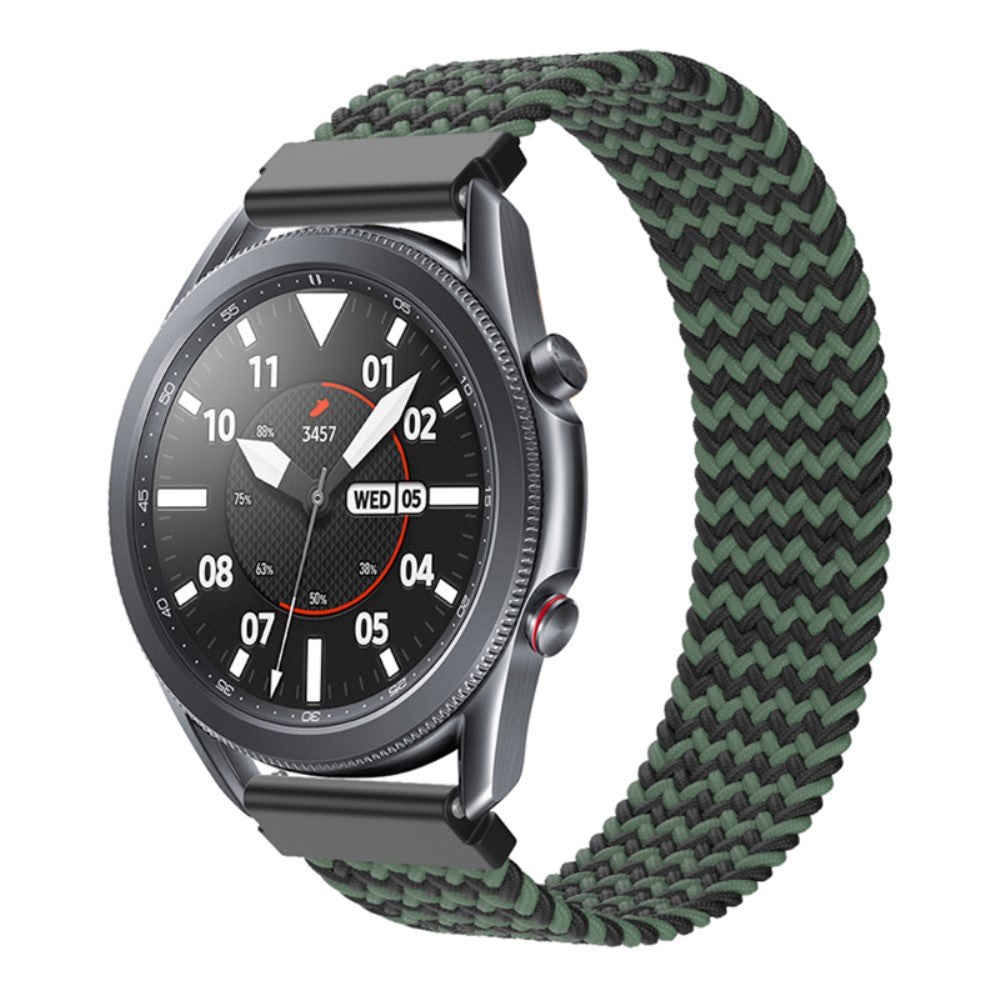 Super kønt Samsung Galaxy Watch 3 (45mm) Nylon Rem - Størrelse: XS - Grøn#serie_12