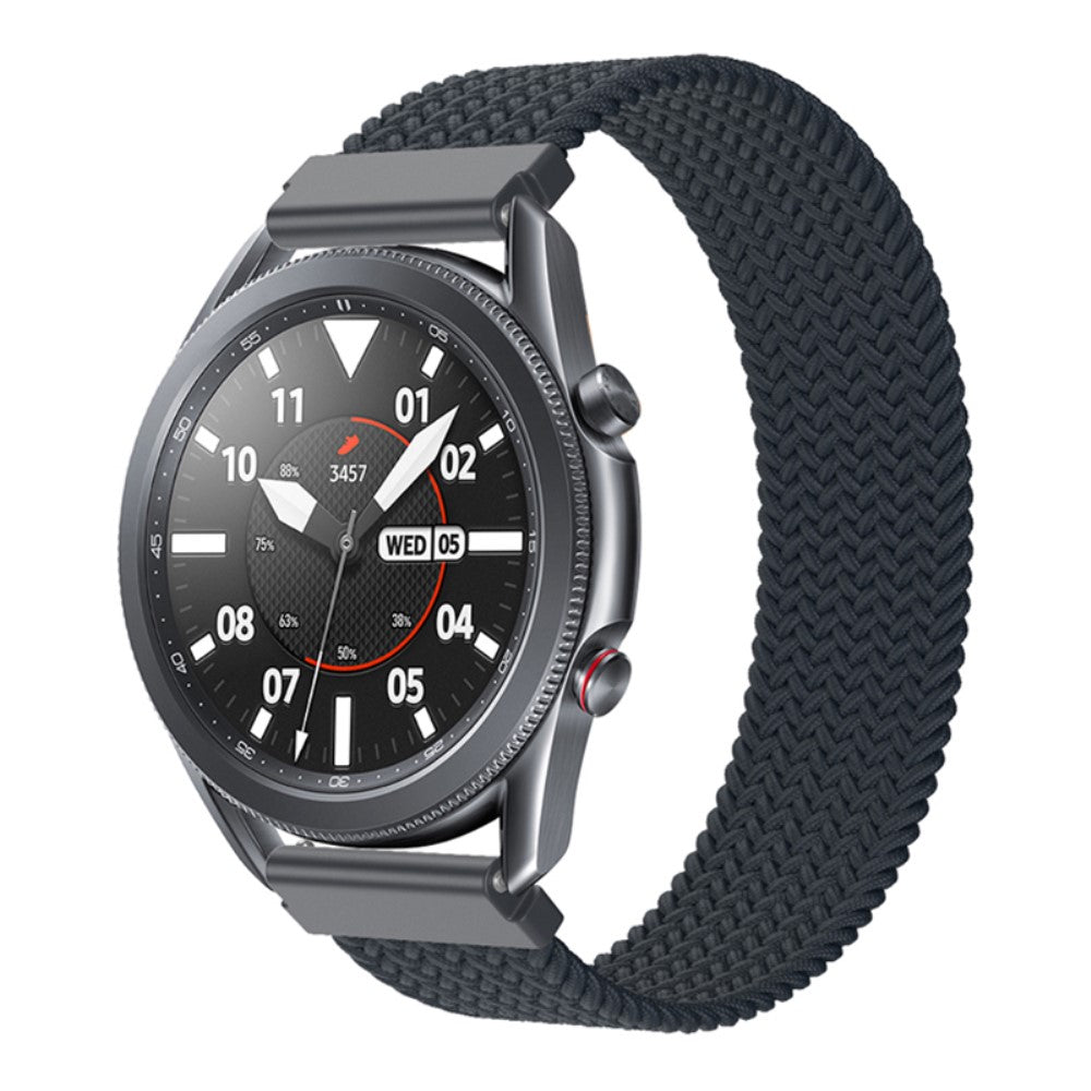 Super kønt Samsung Galaxy Watch 3 (45mm) Nylon Rem - Størrelse: XS - Sort#serie_2