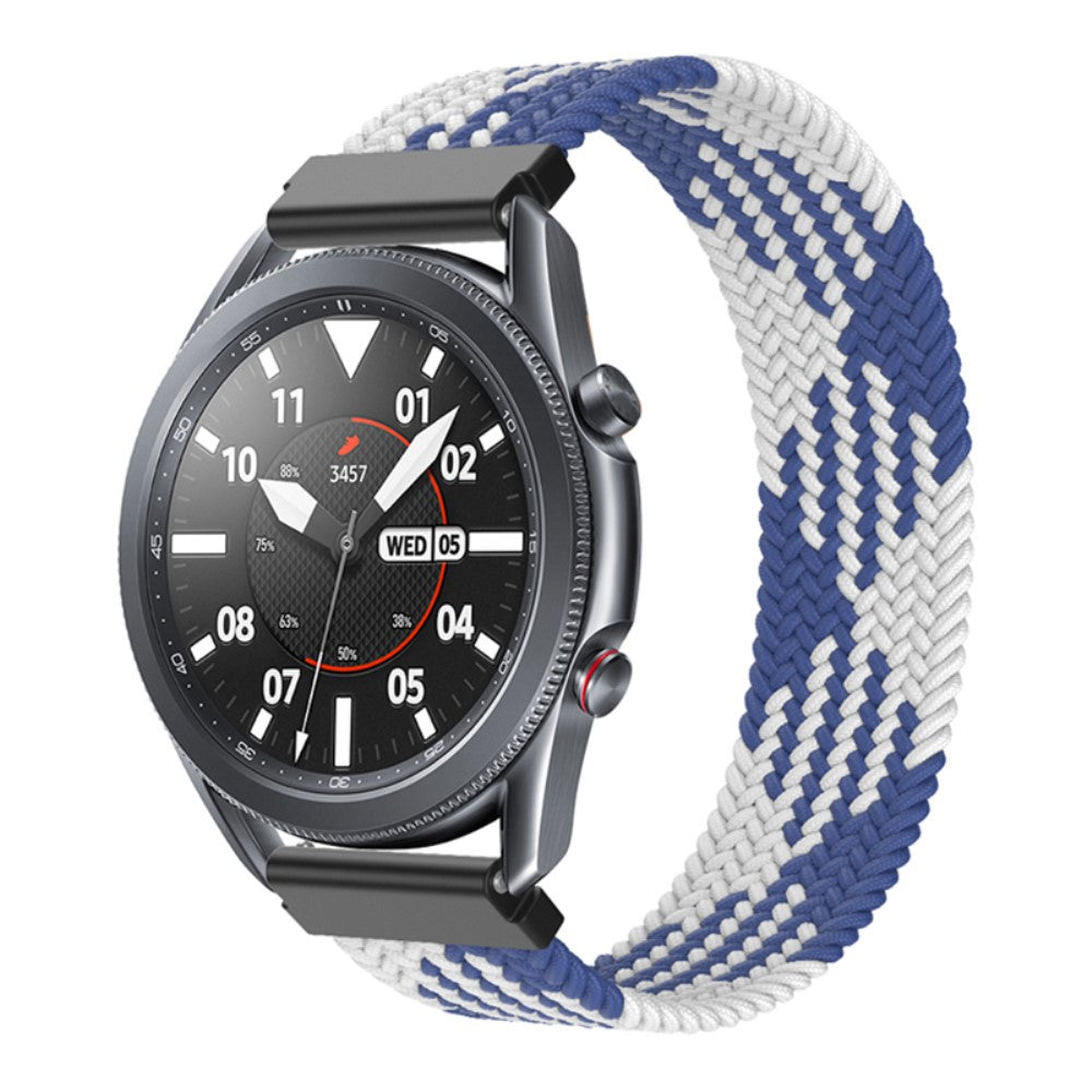 Super kønt Samsung Galaxy Watch 3 (45mm) Nylon Rem - Størrelse: XS - Blå#serie_26