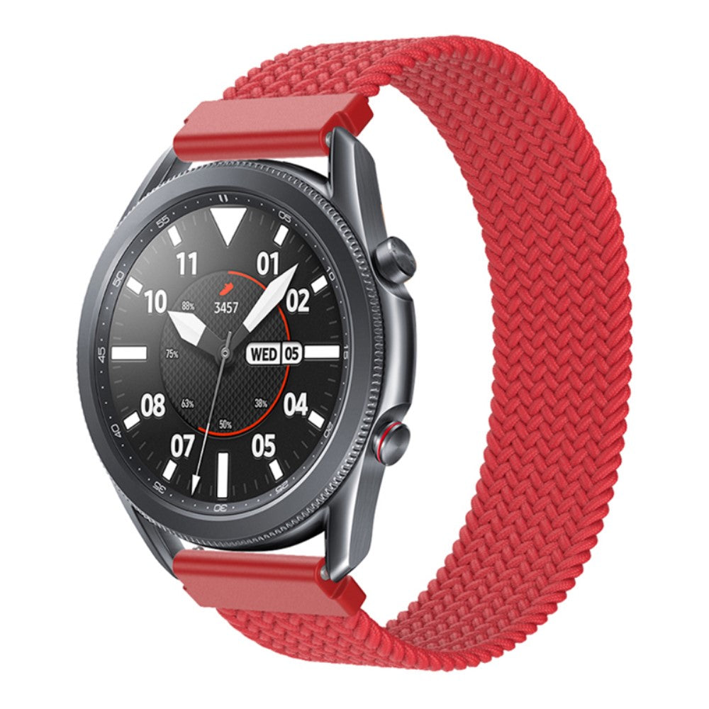 Super kønt Samsung Galaxy Watch 3 (45mm) Nylon Rem - Størrelse: XS - Rød#serie_3