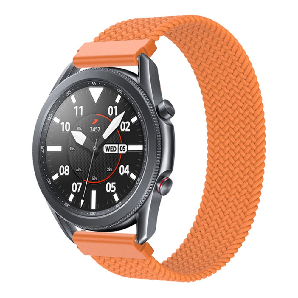 Super kønt Samsung Galaxy Watch 3 (45mm) Nylon Rem - Størrelse: XS - Orange#serie_8