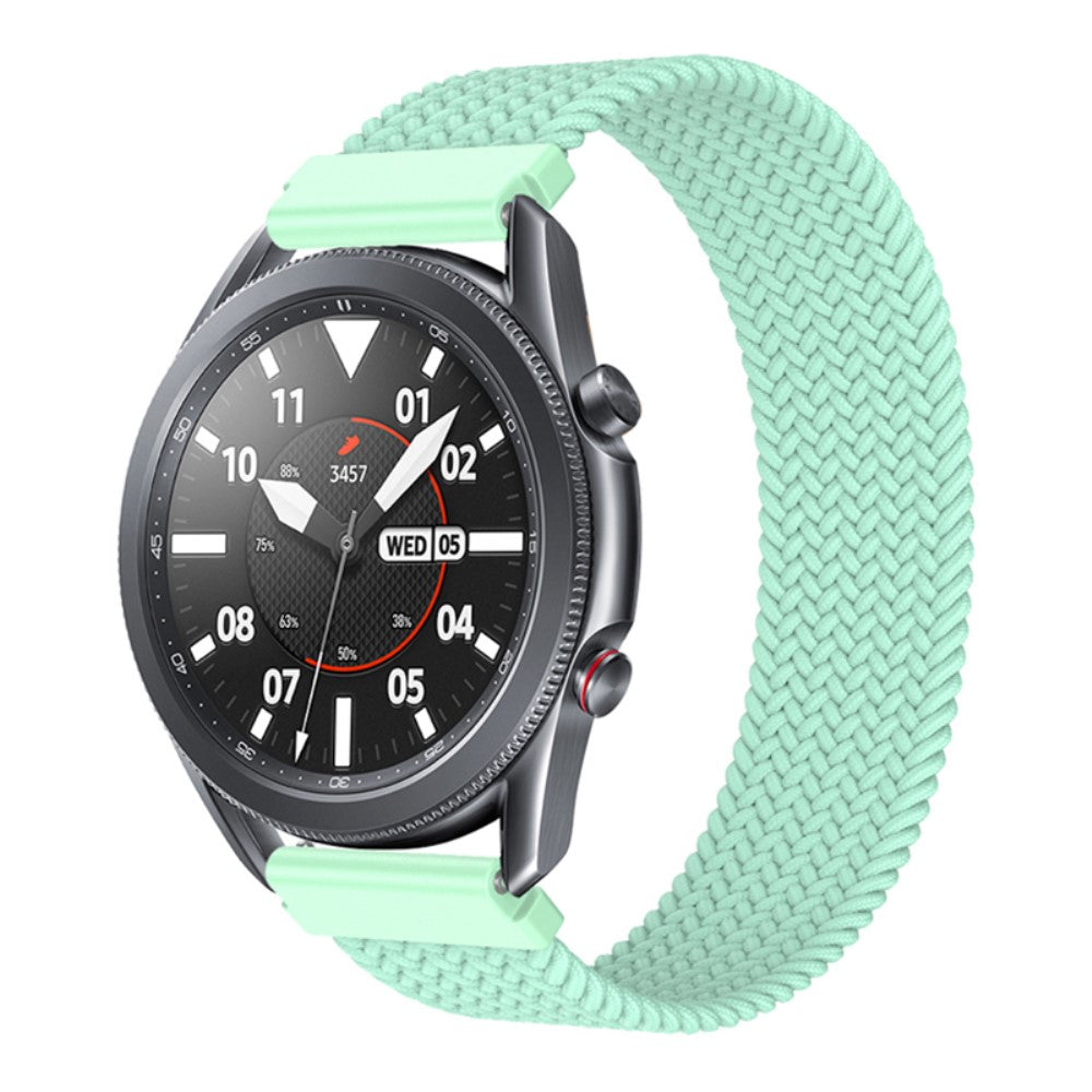 Super kønt Samsung Galaxy Watch 3 (45mm) Nylon Rem - Størrelse: XS - Grøn#serie_9