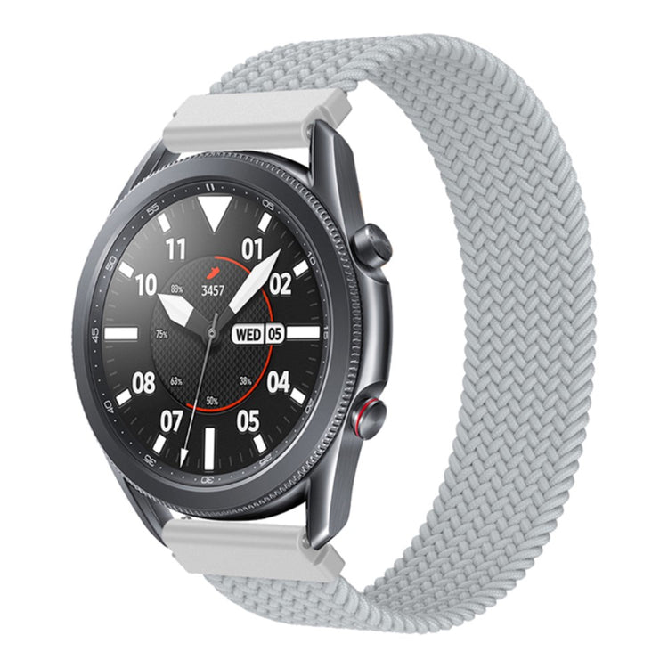 Rigtigt fed Samsung Galaxy Watch 3 (45mm) Nylon Rem - Størrelse: XS - Hvid#serie_15