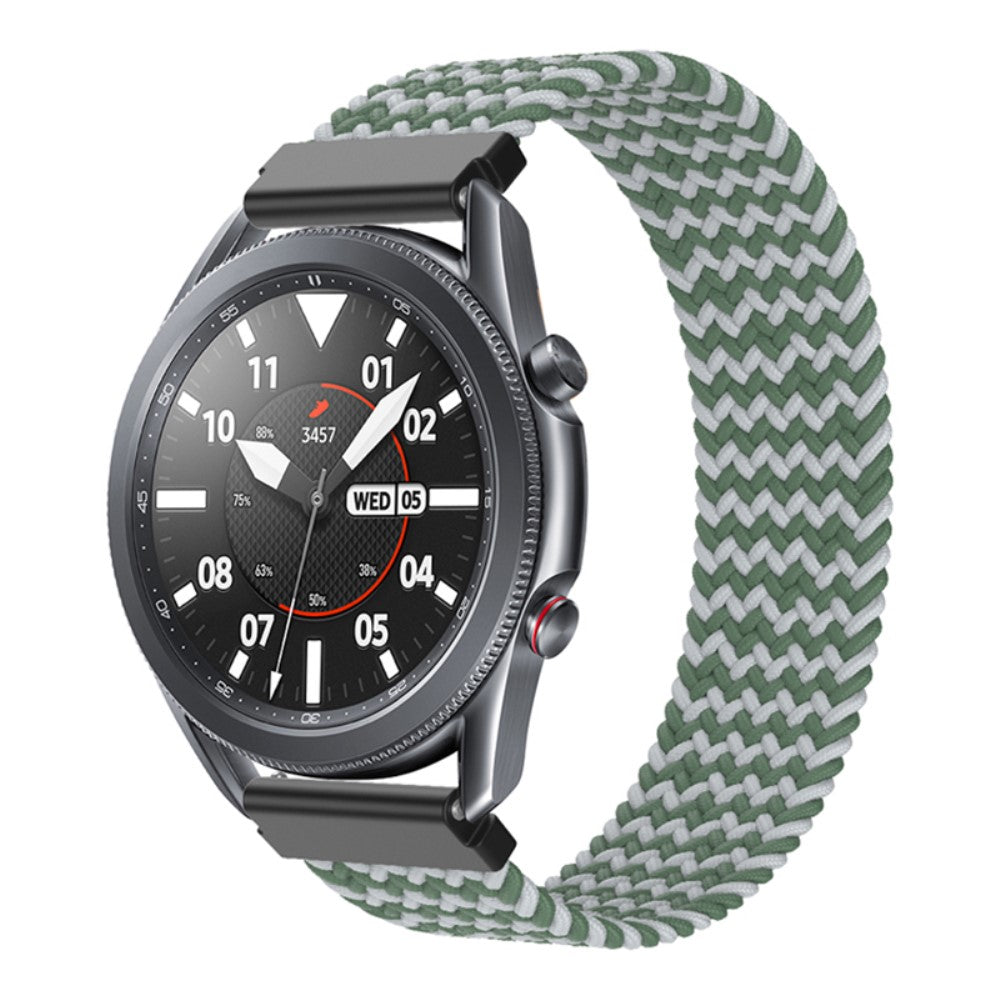 Rigtigt fed Samsung Galaxy Watch 3 (45mm) Nylon Rem - Størrelse: XS - Grøn#serie_3