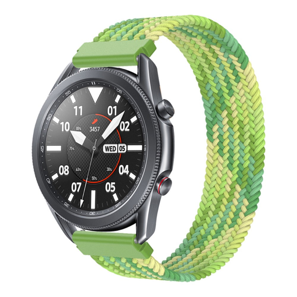 Rigtigt fed Samsung Galaxy Watch 3 (45mm) Nylon Rem - Størrelse: XS - Grøn#serie_8