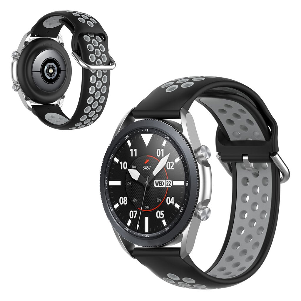 Solid Samsung Galaxy Watch 3 (41mm) Silikone Rem - Sort#serie_1