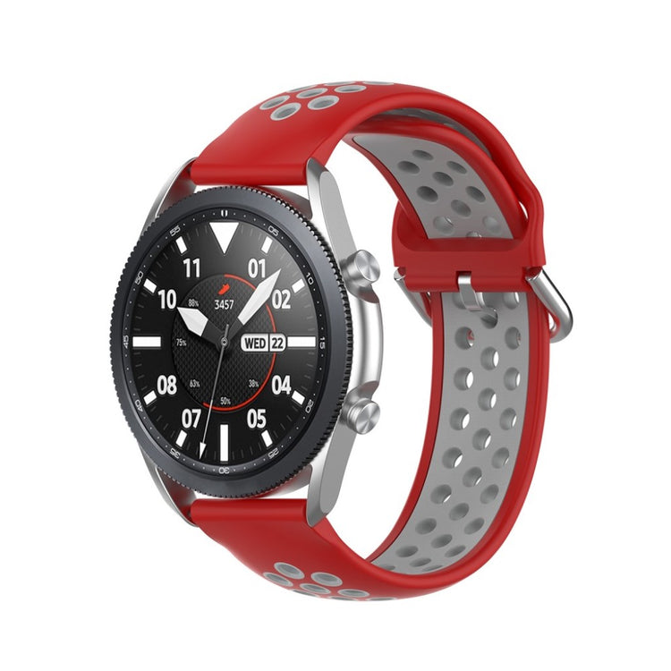 Solid Samsung Galaxy Watch 3 (41mm) Silikone Rem - Rød#serie_10