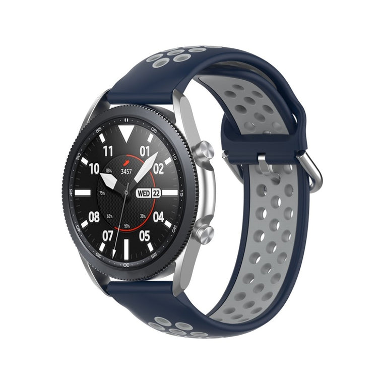 Solid Samsung Galaxy Watch 3 (41mm) Silikone Rem - Blå#serie_14