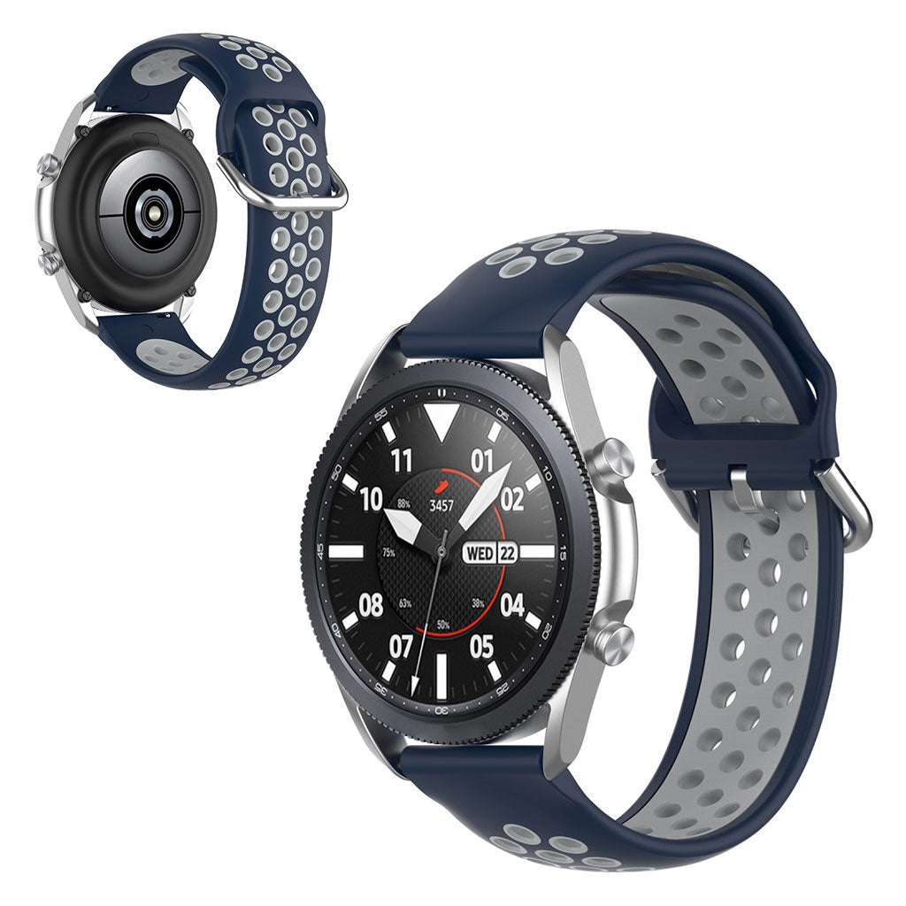 Solid Samsung Galaxy Watch 3 (41mm) Silikone Rem - Blå#serie_14