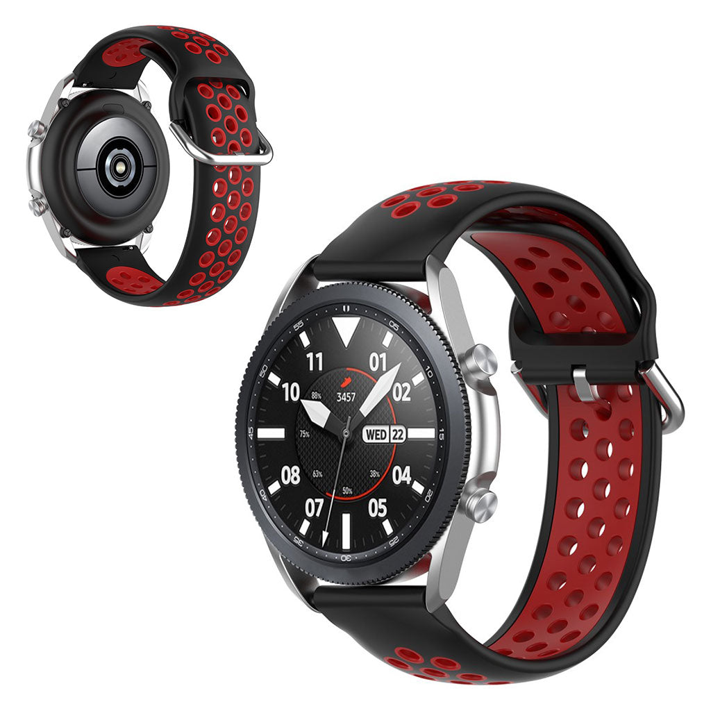 Solid Samsung Galaxy Watch 3 (41mm) Silikone Rem - Rød#serie_7