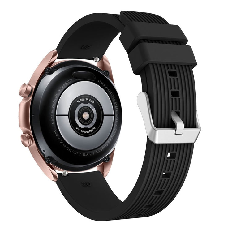 Rigtigt pænt Samsung Galaxy Watch 3 (41mm) Silikone Rem - Sort#serie_1