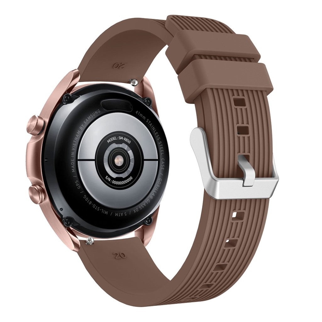 Rigtigt pænt Samsung Galaxy Watch 3 (41mm) Silikone Rem - Brun#serie_6