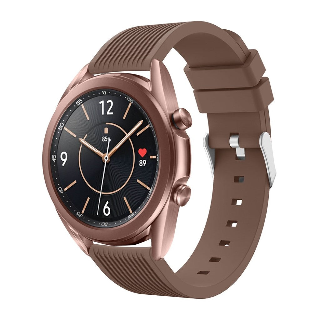 Rigtigt pænt Samsung Galaxy Watch 3 (41mm) Silikone Rem - Brun#serie_6