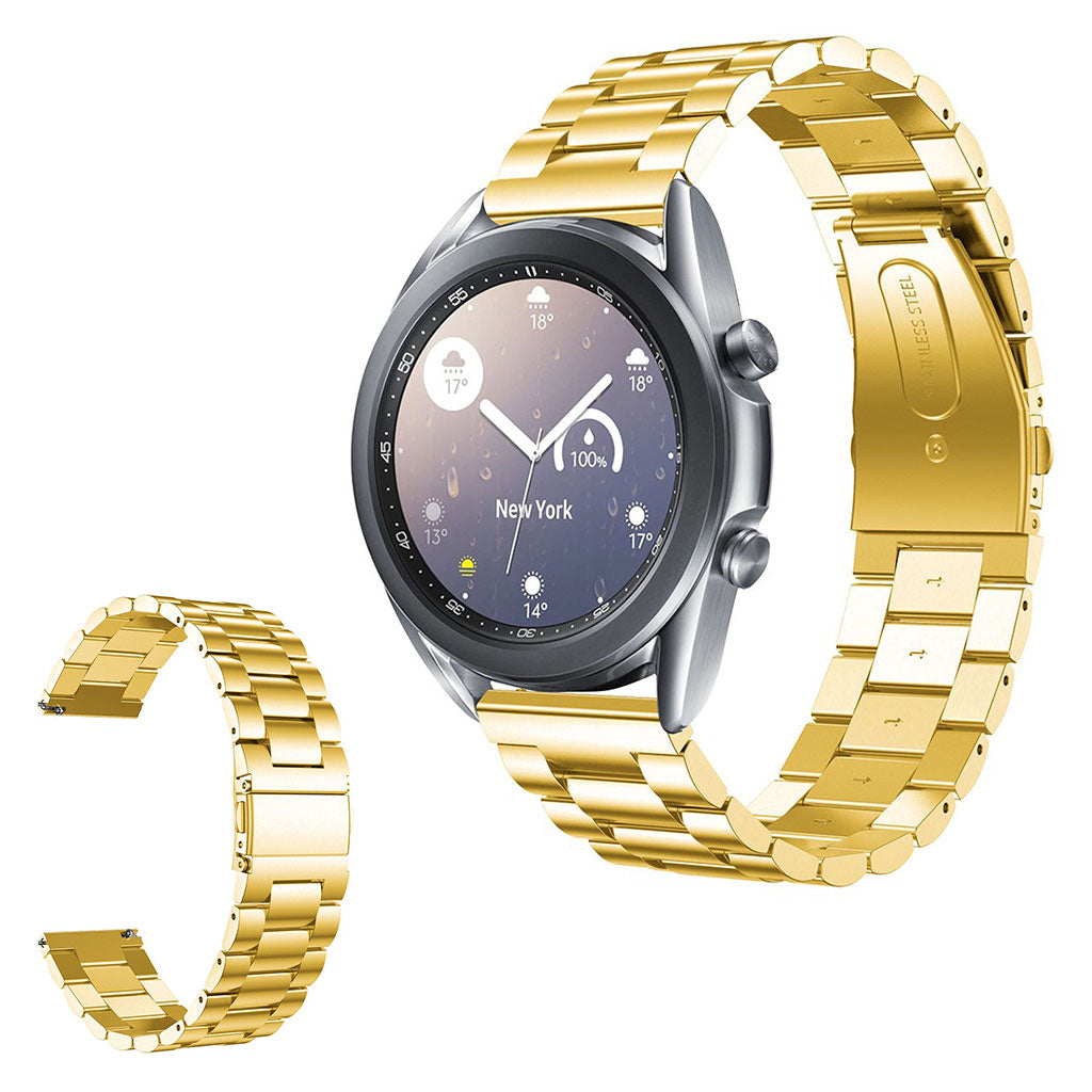 Helt vildt smuk Samsung Galaxy Watch 3 (41mm) Metal Rem - Guld#serie_1